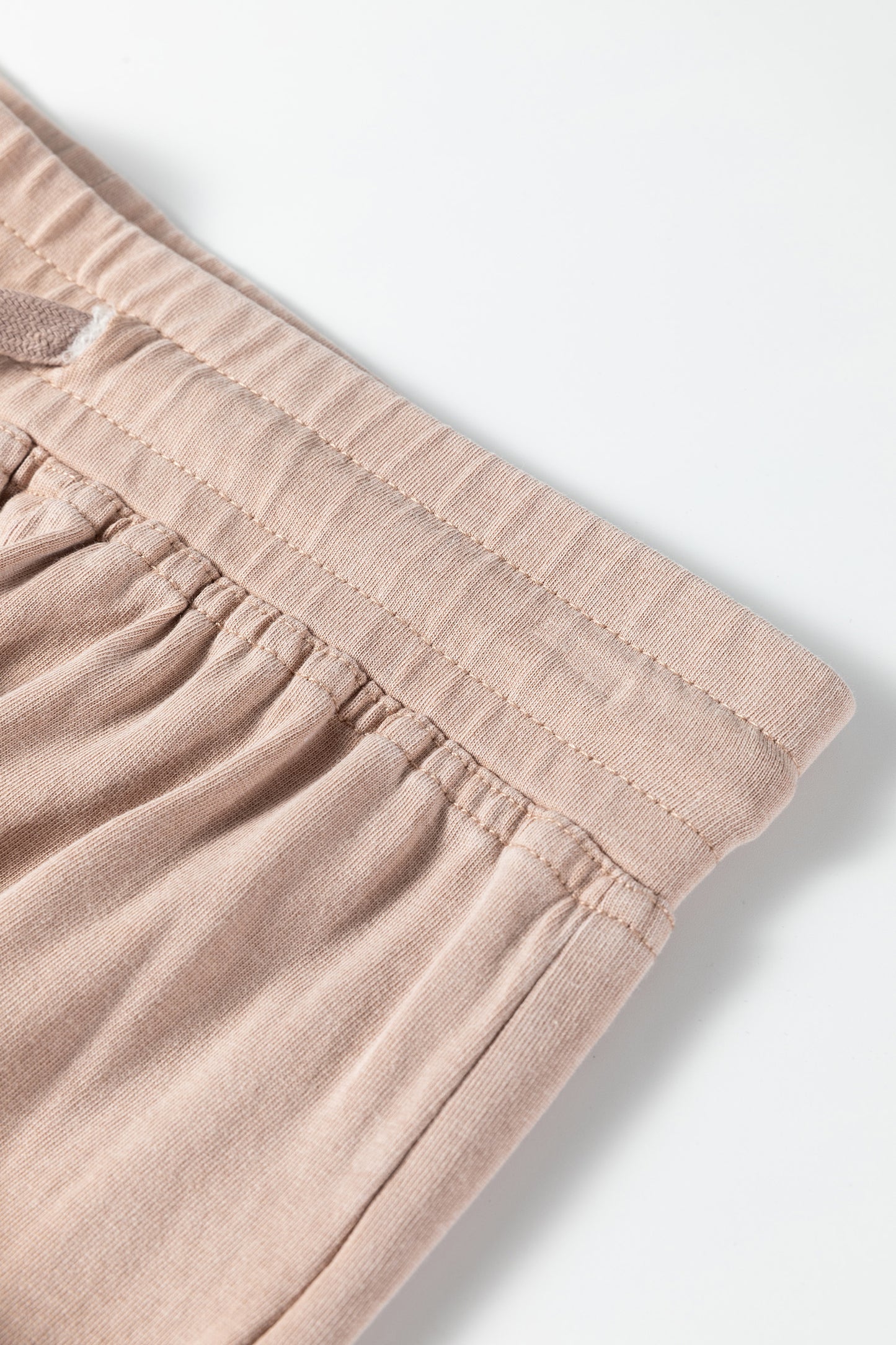 Smoke Gray Solid Color Mineral Wash Piping Trim Pocketed Wide Leg Pants