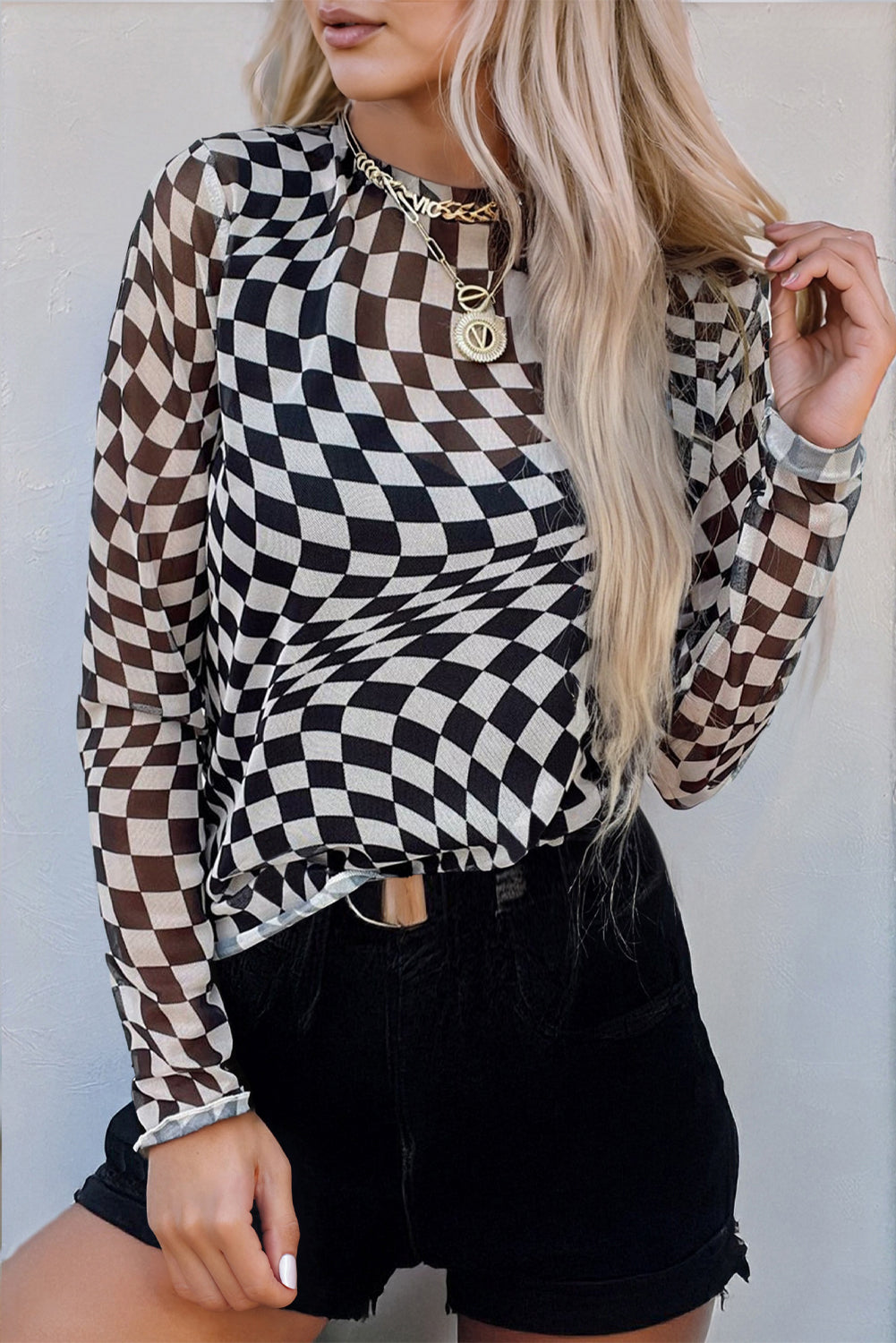 checkered shirt